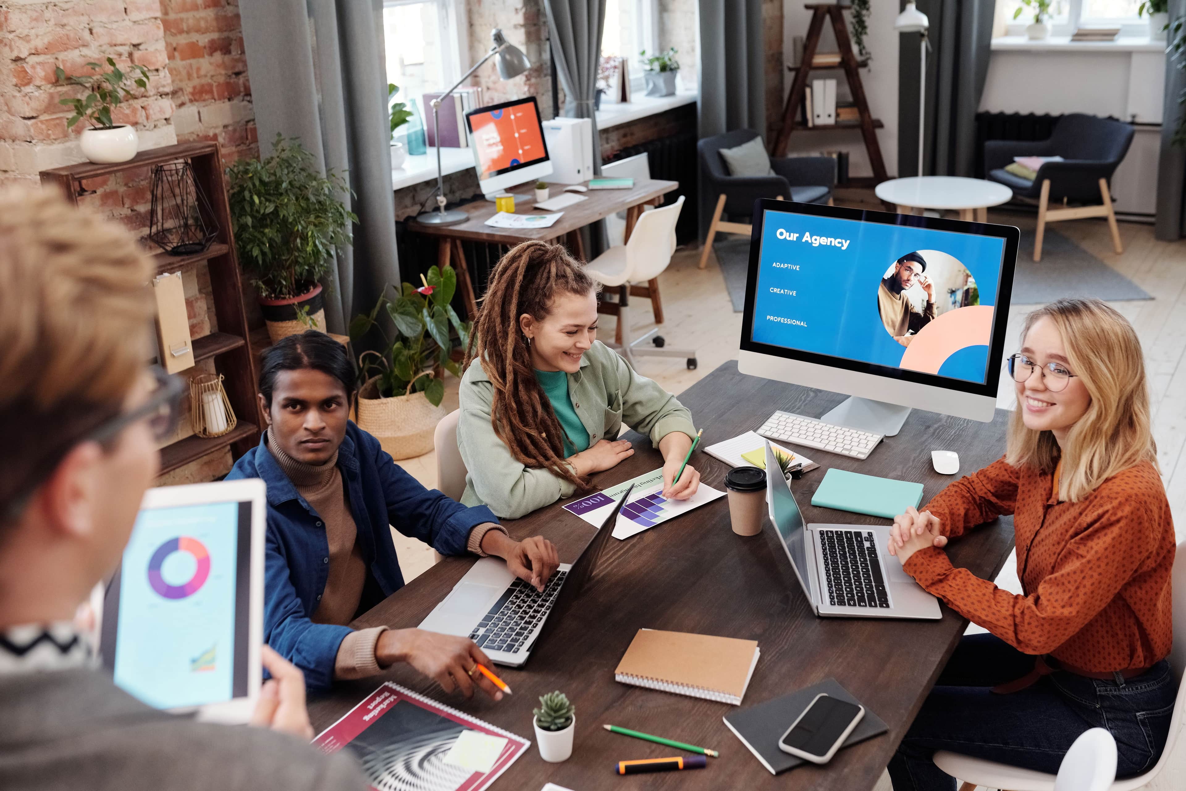 Web Total Solution team planning a professional business website